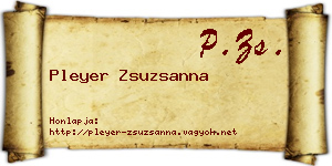 Pleyer Zsuzsanna névjegykártya